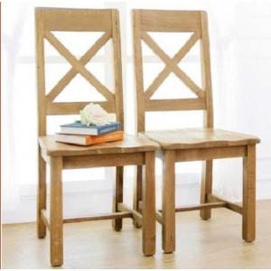 Ghế Lưng X : 100% Gỗ Sồi + Mặt Ghế Gỗ 